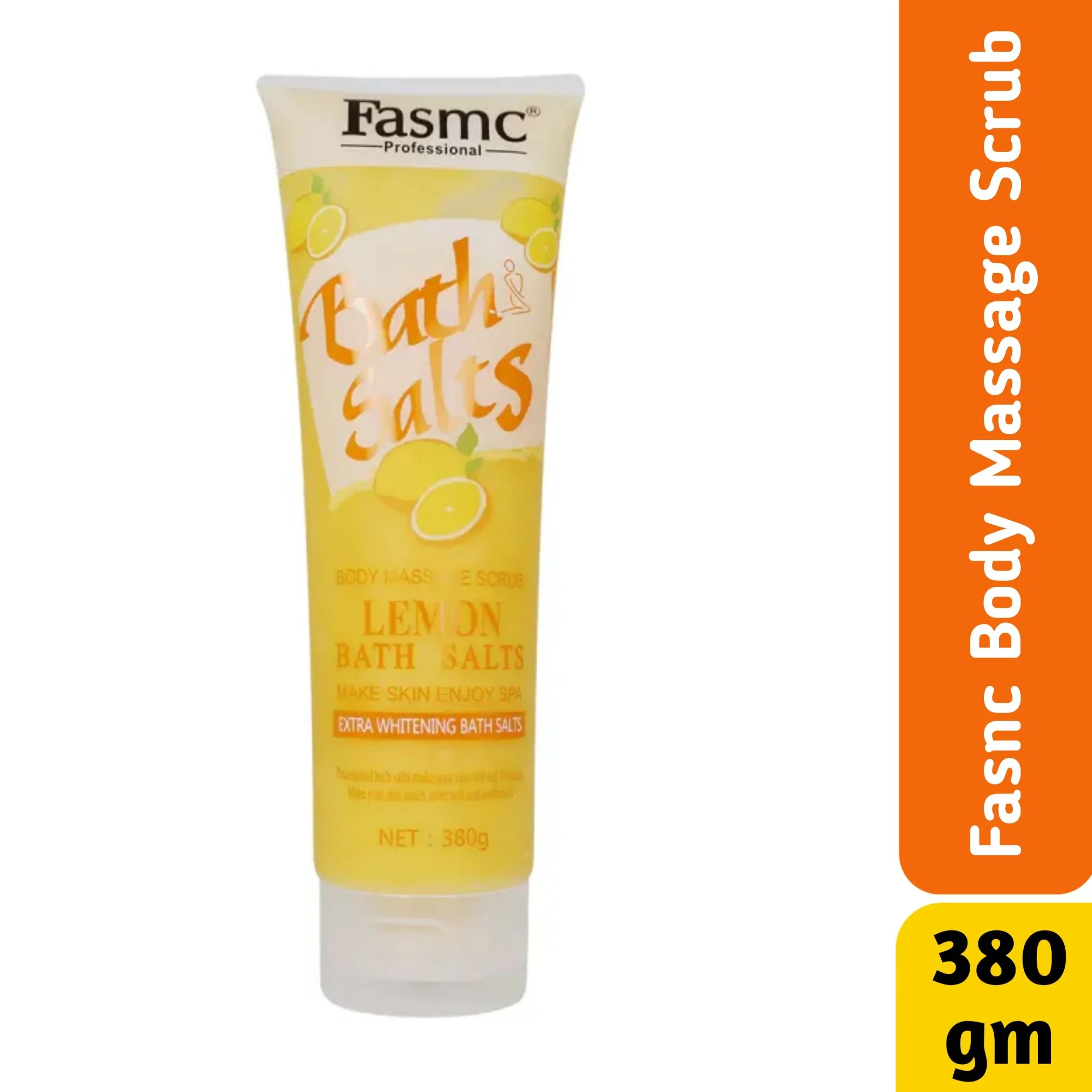 Fasmc Bath Salts Lemon Body Massage Scrub - 380gm - Image 4