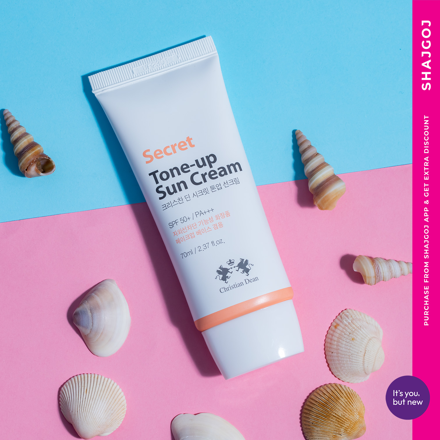 Christian Dean Secret Tone Up Sun Cream - 70ml