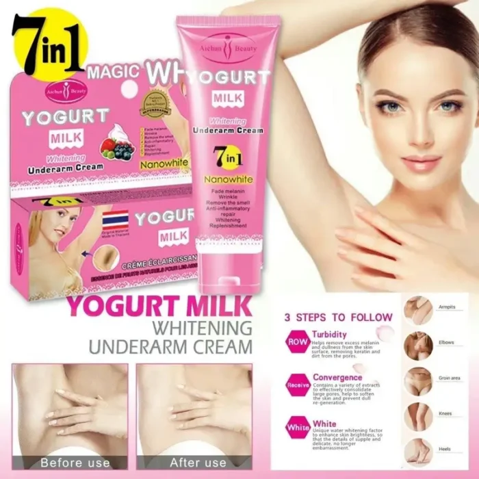 Aichun Beauty Magic White Yogurt Milk Underarm Whitening Cream - 80g - Image 4