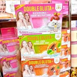 GG 4-in-1 Double Gluta+ Rice Milk & Papaya Carrot Soap - 160g