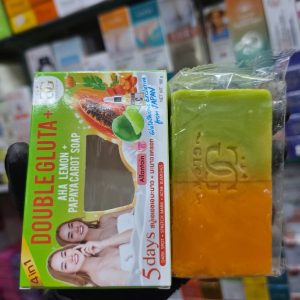 Double Gluta Aha Lemon Papaya Carrot Soap 160g